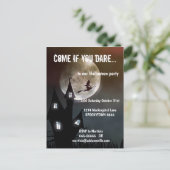 家幽霊のよく出る、魔女と満月ハロウィーン ポストカード (スタンド正面)