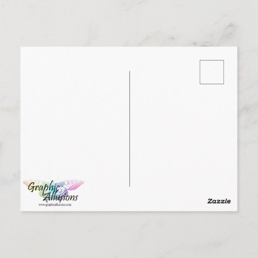 家幽霊のよく出る、魔女と満月ハロウィーン ポストカード (裏面)