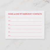 家庭だけのペット 名刺 (裏面)