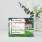 家庭で不動産の郵便はがき インビテーションポストカード (スタンド正面)