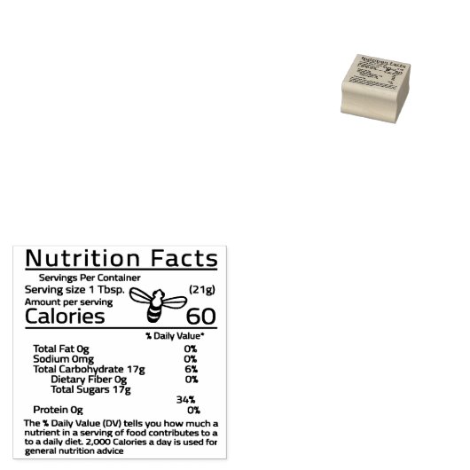 家庭で編集はちみつ栄養サービングサイ空白のズ ラバースタンプ (押印)