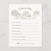 家庭で育ったかわいこちゃん赤ちゃんシャワーの願いベビー エンクロージャーカード (正面)