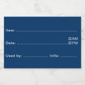 家庭とキッチンのネイビーブルーフードラベル フードラベル (シングルラベル)