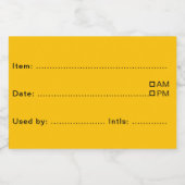 家庭とキッチン用ゴールデンイエローフードのラベル フードラベル (シングルラベル)