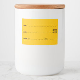 家庭とキッチン用ゴールデンイエローフードのラベル フードラベル