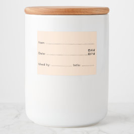 家庭とキッチン用ソフトベージュ食品ラベル フードラベル