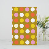 家庭とビジネス、明るい色の水玉模様。 便箋 (スタンド正面)