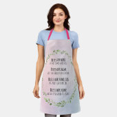 家庭と家族のための恵み エプロン (着用した状態)