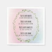 家庭と家族のための恵み スタンダードカクテルナプキン (正面)