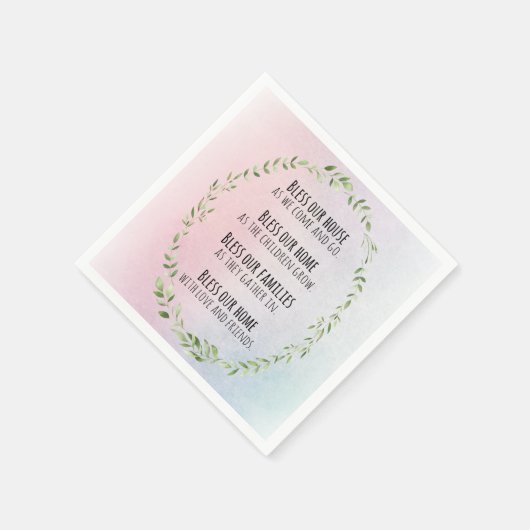 家庭と家族のための恵み スタンダードカクテルナプキン (角)