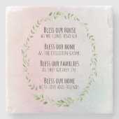 家庭と家族のための恵み ストーンコースター (正面)