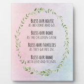 家庭と家族のための恵み フォトプラーク (正面)