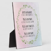 家庭と家族のための恵み フォトプラーク (側面)