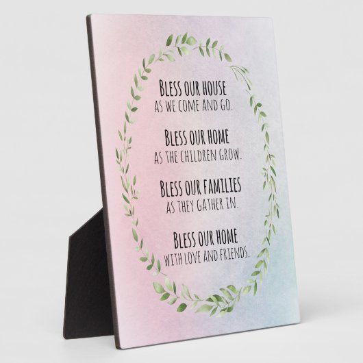 家庭と家族のための恵み フォトプラーク (側面)