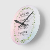 家庭と家族のための恵み ラウンド壁時計 (傾斜)