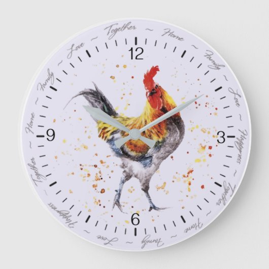 家庭と愛 ラージ壁時計 (正面)