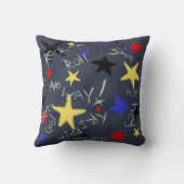 家庭のロックンロールのスカル クッション (裏面)