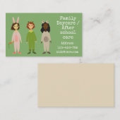 家庭の保育や放気に課後 名刺 (正面/裏面)