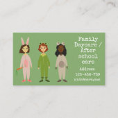 家庭の保育や放気に課後 名刺 (正面)