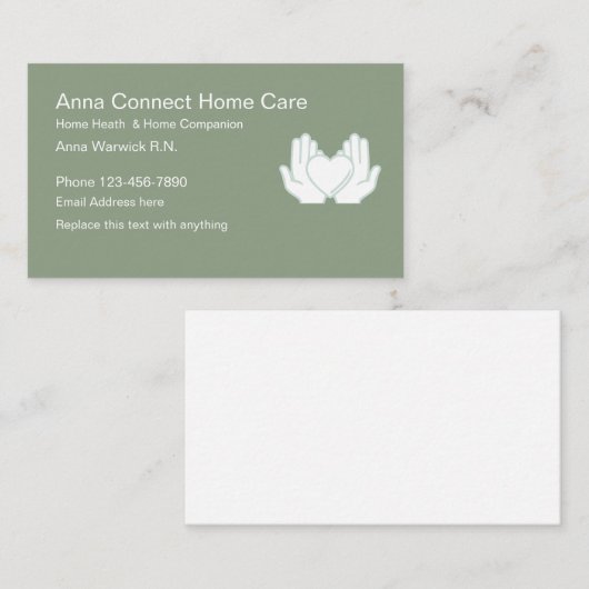 家庭の健康の公認看護師 名刺 (正面/裏面)