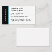 家庭の健康の年長の心配 名刺 (正面/裏面)