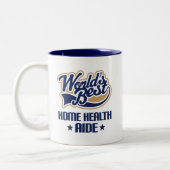 家庭の健康の補佐官(世界のベスト)のためのギフトのアイディア ツートーンマグカップ (左)