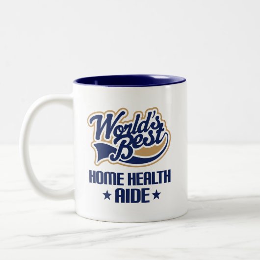 家庭の健康の補佐官(世界のベスト)のためのギフトのアイディア ツートーンマグカップ (左)