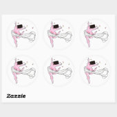 「家庭の女神」クラシックラウンドステッカー ラウンドシール (シート)