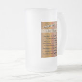 家庭の規則すり付きマグカップ フロストグラスビールジョッキ (正面右)