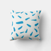 家庭の青絵を描白線モダンデザイン クッション (裏面)