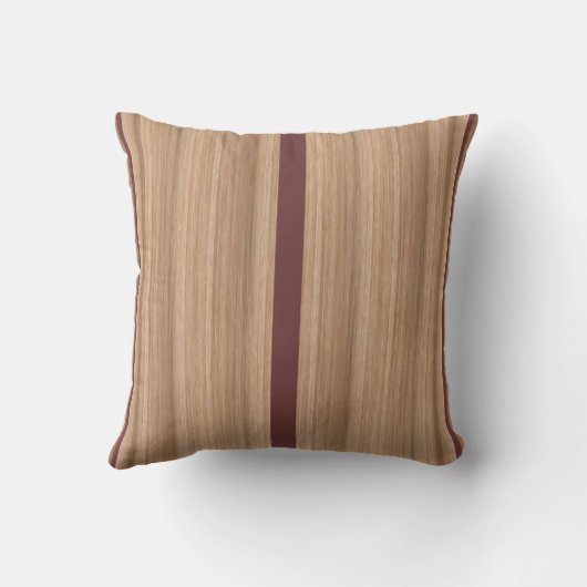 家庭バーガンディおよびタンのための毛の枕の繊維 クッション (裏面)