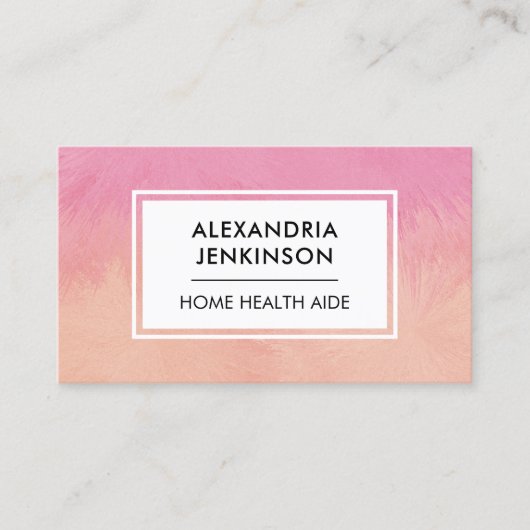 家庭保健師看護助手CMA CNA 名刺 (正面)