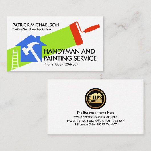 家庭修理絵画便利便利便 名刺 (正面/裏面)