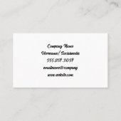 家庭内の女性の清掃員 名刺 (裏面)