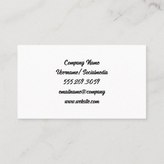 家庭内の女性の清掃員 名刺 (裏面)