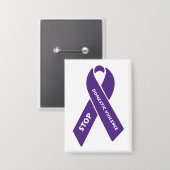 家庭内ストップ暴力ボタン 缶バッジ (正面/裏面)