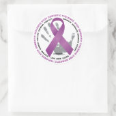 家庭内ストップ暴力リボン ラウンドシール (バッグ)