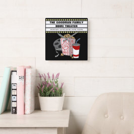 家庭内パーソナライズされた映画館カスタム スクエア壁時計