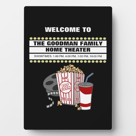 家庭内パーソナライズされた映画館 フォトプラーク (正面)