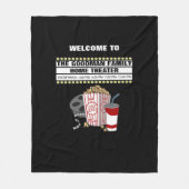 家庭内パーソナライズされた映画館 フリースブランケット (正面)