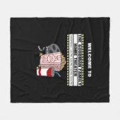 家庭内パーソナライズされた映画館 フリースブランケット (正面(横))