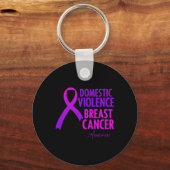 家庭内暴力と乳がん認識度モント キーホルダー (正面)