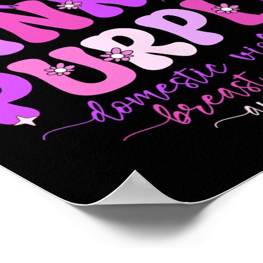 家庭内暴力と乳がん認識度モント ポスター (角)