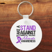 家庭内暴力に反対する キーホルダー (正面)