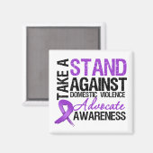 家庭内暴力に反対する マグネット (正面/裏面)