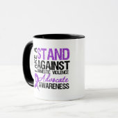 家庭内暴力に対する立場を取って下さい マグカップ (正面左)