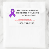 家庭内暴力に抵抗する 長方形シール (バッグ)