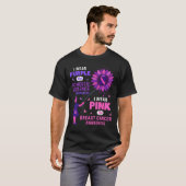 家庭内暴力の乳がん認識度 Tシャツ (正面フル)