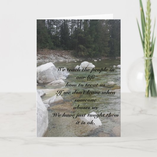 家庭内暴力の勇気付けられるカード カード (正面)