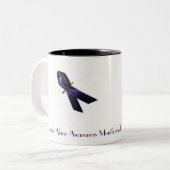 家庭内暴力の認識度のマグ ツートーンマグカップ (正面左)